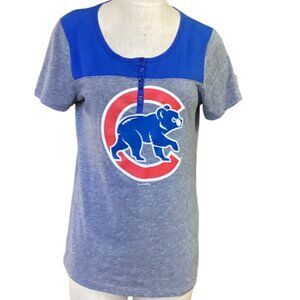 Chicago Cubs MLB Genuine Merchandise 5th & Ocean Short Sleeve Henley XL #117P